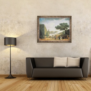 Tablou inramat - Claude Joseph Vernet - Vedere in Parcul Villa Pamphili, 60 x 80 cm - Img 2