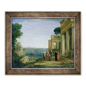 Tablou inramat - Claude Lorrain - Aeneas si Dido in Cartagina, 70 x 85 cm