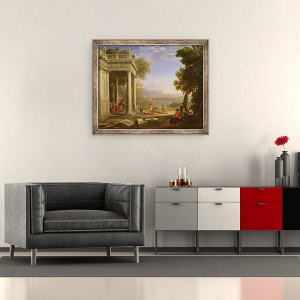 Tablou inramat - Claude Lorrain - David este consacrat rege de Samuel, 50 x 60 cm - Img 2