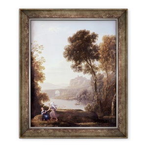 Tablou inramat - Claude Lorrain - Peisaj cu Agar si ingerul, 50 x 60 cm