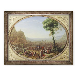 Tablou inramat - Claude Lorrain - Trecatoarea lui Susa luata de Ludovic al XIII-lea in 1629, 60 x 80 cm