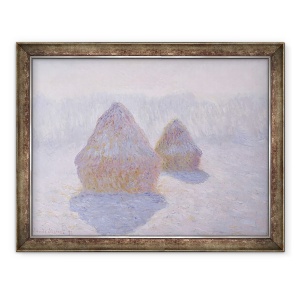 Tablou inramat - Claude Monet - Capite de fan Efectul zapezii si al soarelui, 70 x 90 cm