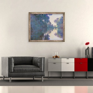 Tablou inramat - Claude Monet - Dimineata pe Sena langa Giverny, 50 x 60 cm - Img 2