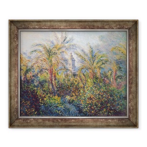 Tablou inramat - Claude Monet - Gradina in Bordighera, Impresie de Dimineata, 70 x 85 cm