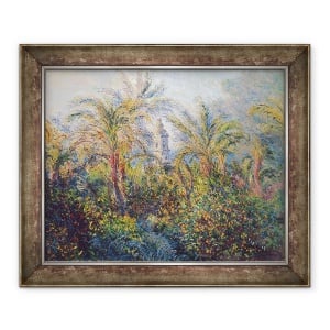 Tablou inramat - Claude Monet - Gradina in Bordighera, Impresie de Dimineata, 50 x 60 cm