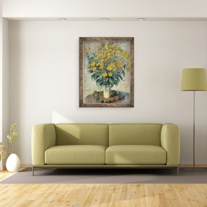 Tablou inramat - Claude Monet - Ierusalimul Flori, 60 x 80 cm - Img 2