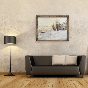 Tablou inramat - Claude Monet - Lavacourt sub zapada, 60 x 80 cm - Img 2