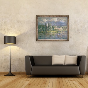 Tablou inramat - Claude Monet - Peisaj cu o furtuna, Vetheuil, 70 x 90 cm - Img 2