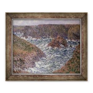 Tablou inramat - Claude Monet - Portul Domois la Belle Ile, 70 x 85 cm
