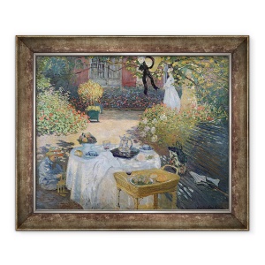 Tablou inramat - Claude Monet - Pranzul - Gradina lui Monet de la Argenteuil, 70 x 85 cm
