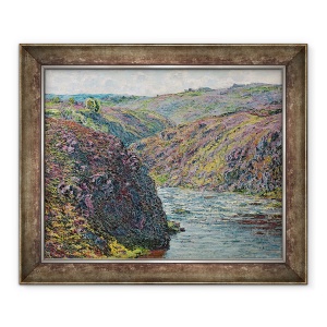 Tablou inramat - Claude Monet - Ravine de creuse la sfarsitul zilei, 50 x 60 cm