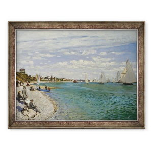 Tablou inramat - Claude Monet - Regatta la Sainte-Adresse, 60 x 80 cm
