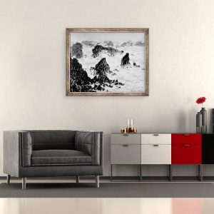 Tablou inramat - Claude Monet - Stancile Belle-Ile, 50 x 60 cm - Img 2