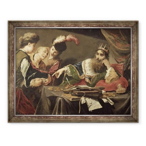 Tablou inramat - Claude Vignon - Croesus Primind un tribut de la un taran Lydian, 60 x 80 cm