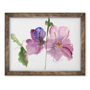 Tablou inramat - Claudia Hutchins-Puechavy - Hollyhocks I, 60 x 80 cm