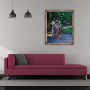 Tablou inramat - Colin Bootman - Bunicul si Copilul, 70 x 85 cm - Img 2