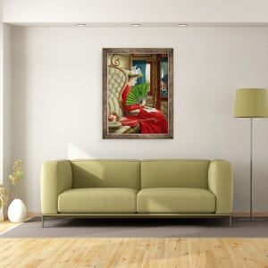 Tablou inramat - Constant Aime Marie Cap - Indiscretia, 60 x 80 cm - Img 2