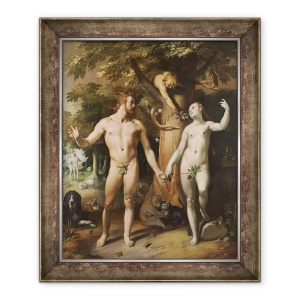 Tablou inramat - Cornelis Cornelisz. van Haarlem - Caderea omului, 50 x 60 cm