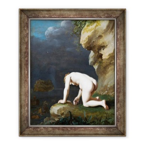 Tablou inramat - Cornelis van Poelenburgh - Zeita Calypso salveaza Ulise, 50 x 60 cm