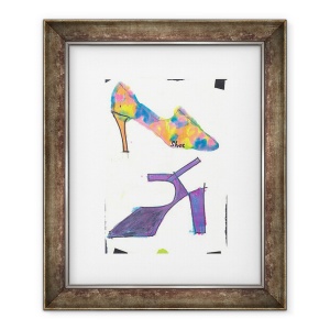 Tablou inramat - Daisy de Villeneuve - 2 Pantofi, 70 x 85 cm