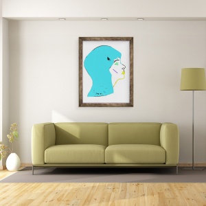 Tablou inramat - Daisy de Villeneuve - Cap Albastru, 60 x 80 cm - Img 2