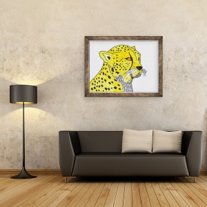 Tablou inramat - Daisy de Villeneuve - Cheetah, 60 x 80 cm - Img 2