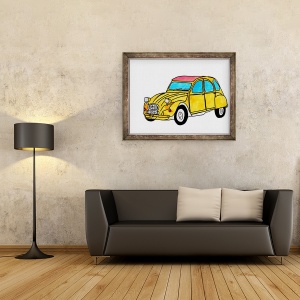 Tablou inramat - Daisy de Villeneuve - Citroen, 70 x 90 cm - Img 2