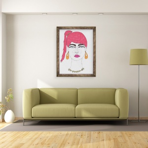 Tablou inramat - Daisy de Villeneuve - Fata cu pistrui, 70 x 90 cm - Img 2