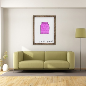 Tablou inramat - Daisy de Villeneuve - Fusta scurta, 60 x 80 cm - Img 2