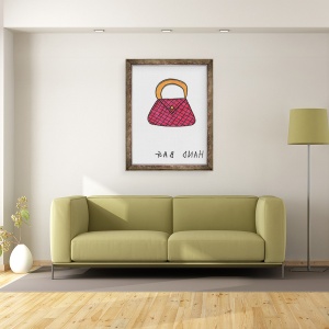 Tablou inramat - Daisy de Villeneuve - Geanta de mana, 60 x 80 cm - Img 2