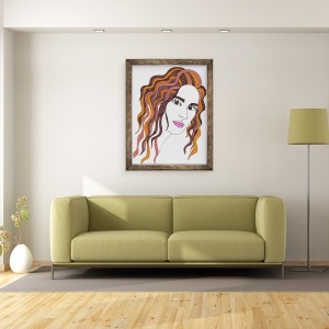 Tablou inramat - Daisy de Villeneuve - Ochii caprui, 70 x 90 cm - Img 2