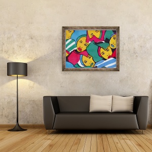 Tablou inramat - Daisy de Villeneuve - Palarii & Fete, 70 x 90 cm - Img 2