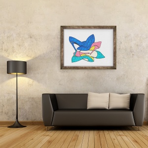 Tablou inramat - Daisy de Villeneuve - Pantofi, 60 x 80 cm - Img 2