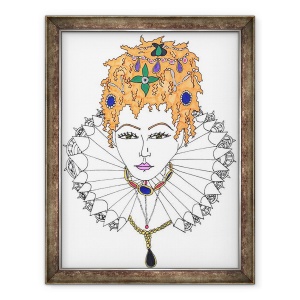 Tablou inramat - Daisy de Villeneuve - Queen Elizabeth I, 60 x 80 cm