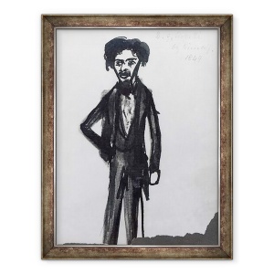 Tablou inramat - Dante Gabriel Charles Rossetti - Autoportret, 60 x 80 cm