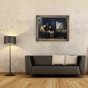 Tablou inramat - David III Ryckaert - Chirurgul, 60 x 80 cm - Img 2