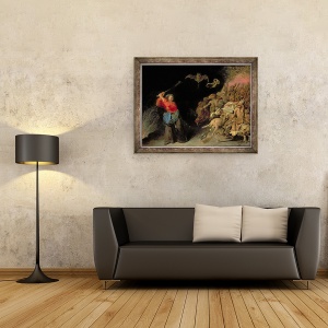 Tablou inramat - David III Ryckaert - Dulle Griet Mad Meg raiduri Iadul, 60 x 80 cm - Img 2