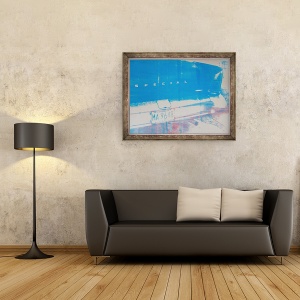 Tablou inramat - David Studwell - Masina albastra, 60 x 80 cm - Img 2