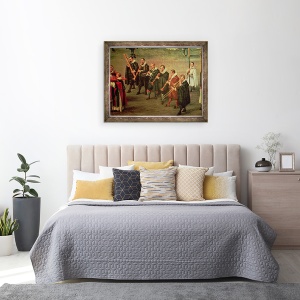 Tablou inramat - Denys van Alsloot - Muzicieni care participa la The Ommeganck de la Bruxelles pe 31 mai 1615, Procesiune de Notre Dame de Sablon ulei pe panza, 70 x 90 cm - Img 3