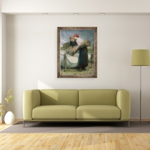Tablou inramat - Desire Francois Laugee - Femeile de pe teren, 60 x 80 cm - Img 2