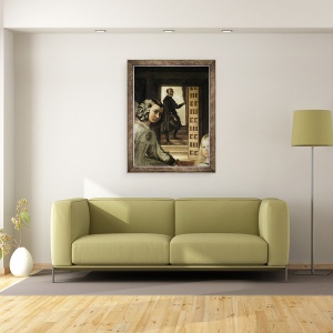 Tablou inramat - Diego Rodriguez de Silva y Velazquez - Detaliu al fundalului Las Meninas, sau Familia lui Filip al IV-lea, 60 x 80 cm - Img 2
