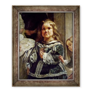 Tablou inramat - Diego Rodriguez de Silva y Velazquez - Las Meninas sau Familia lui Filip al IV-lea, detaliu I, 70 x 85 cm