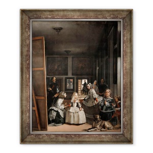 Tablou inramat - Diego Rodriguez de Silva y Velazquez - Las Meninas sau Familia lui Filip al IV-lea, 50 x 60 cm