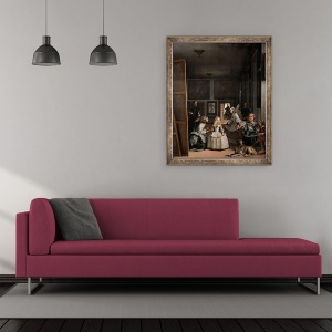 Tablou inramat - Diego Rodriguez de Silva y Velazquez - Las Meninas sau Familia lui Filip al IV-lea, 50 x 60 cm - Img 2