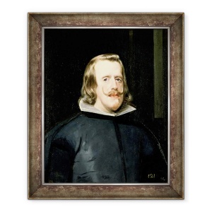 Tablou inramat - Diego Rodriguez de Silva y Velazquez - Portretul lui Filip IV 1605-65 in rochie de curte, 70 x 85 cm