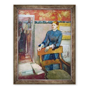 Tablou inramat - Edgar Degas - Helene Rouart in Studiul Tatalui, 70 x 90 cm