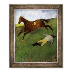 Tablou inramat - Edgar Degas - Jockey ranit, 50 x 60 cm