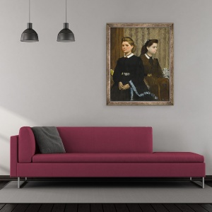 Tablou inramat - Edgar Degas - Surorile Bellelli Giovanna si Giuliana Bellelli, 50 x 60 cm - Img 2