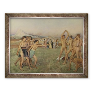 Tablou inramat - Edgar Degas - Tineri spartani Exercitarea, 70 x 90 cm
