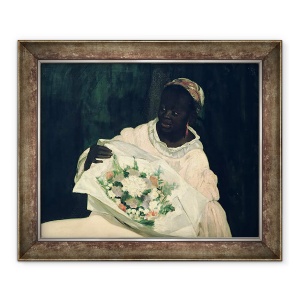 Tablou inramat - Edouard Manet - Olympia, detaliu al servitorului negru, 50 x 60 cm